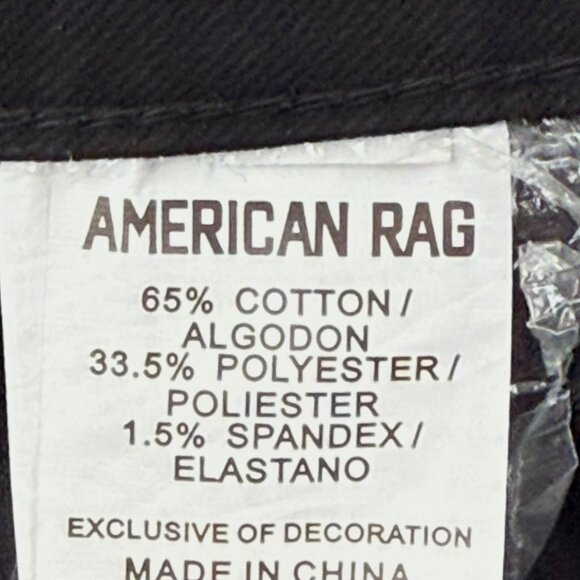 American Rag Men's Comfort Stretch Slim Fit Black Denim Jeans Size 30x32 NWT - Picture 7 of 11